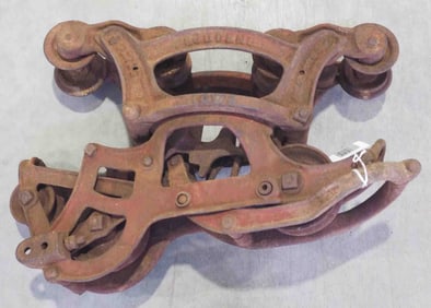 Louden "Iowa" steel track hay trolley