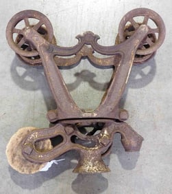 V.L. Ney wood beam hay trolley