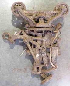 Early Myers steel track hay sling