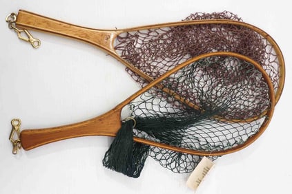 (2) Orvis hand-crafted fishing nets