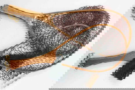 (2) Orvis hand-crafted fishing nets: (2) Orvis hand-crafted fishing nets made in New Zealand