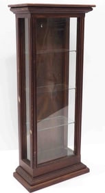 Wood & glass country store display cabinet