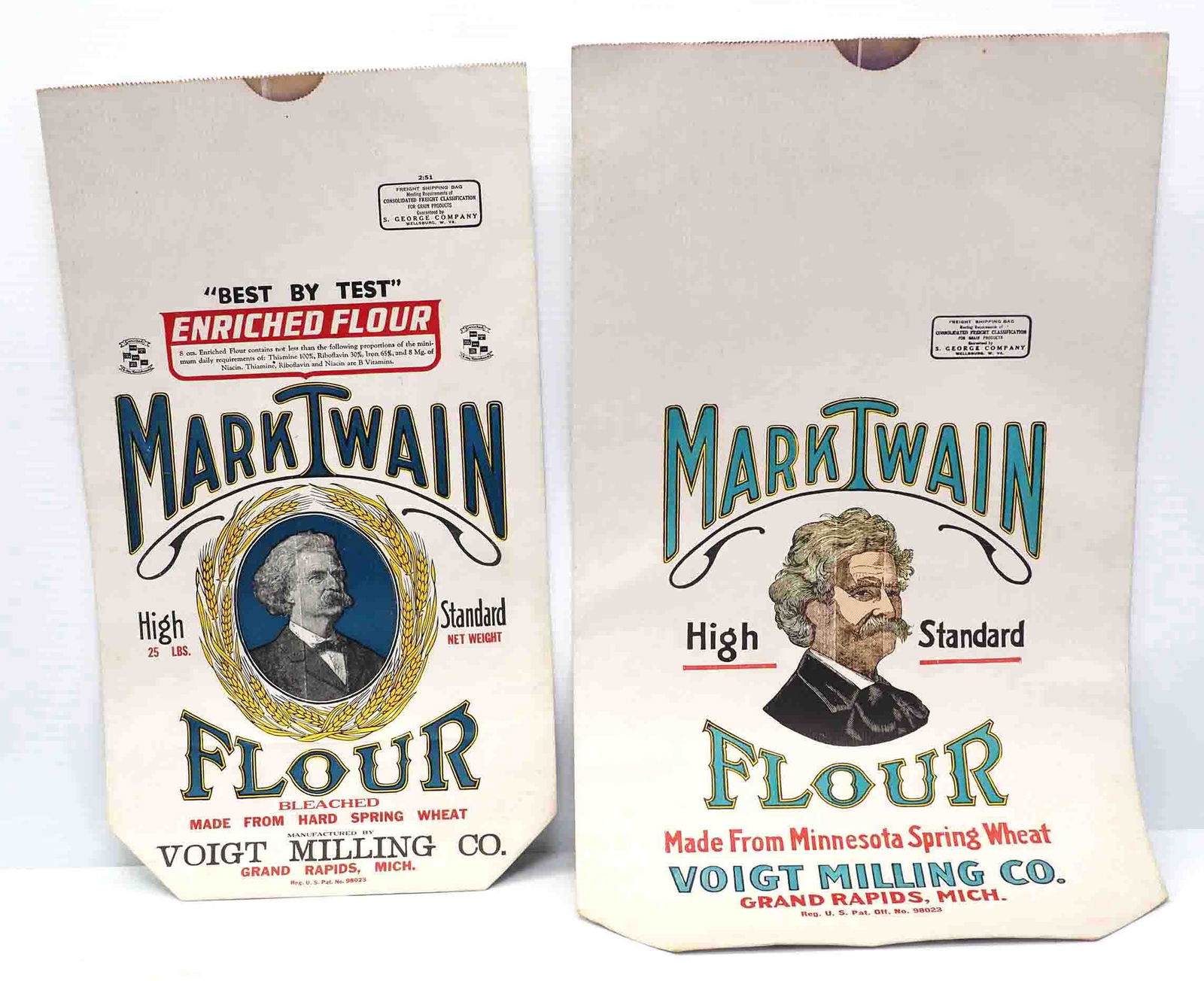 (2) NOS Mark Twain Flour paper bags (1 of 2)