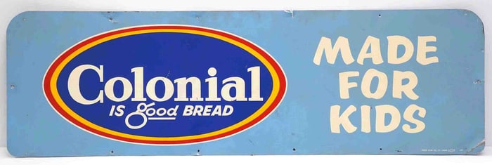 Colonial Bread 'Made For Kids' sign
