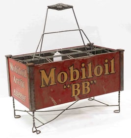 Mobiloil BB Arctic Filpruf oil bottle display rack