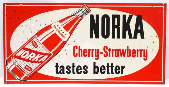 Norka Cherry-Strawberry drink sign