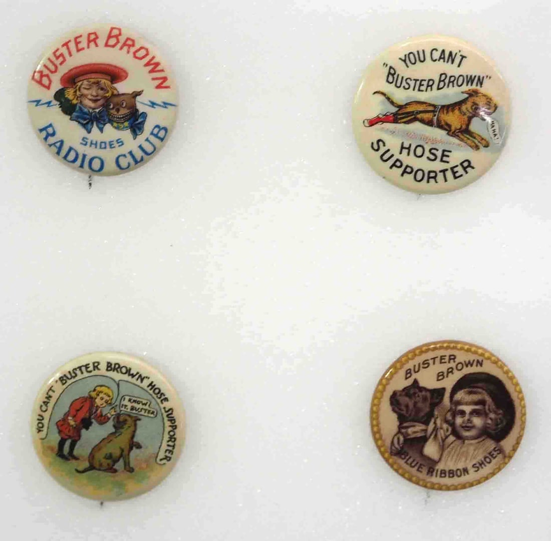 (4) Buster Brown Shoes pinbacks (1 of 1)