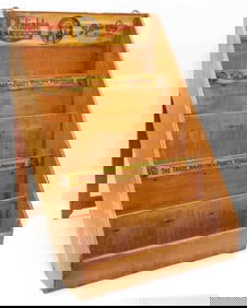 Reliable Seeds wooden country store seed display