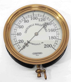 Lonergan brass steam gauge