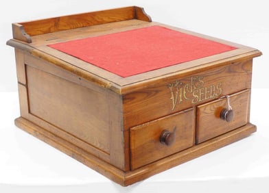 Vicks Seeds wooden country store desktop