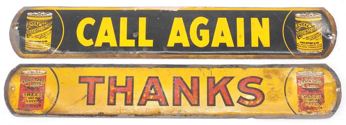 (2) Door push snuff signs