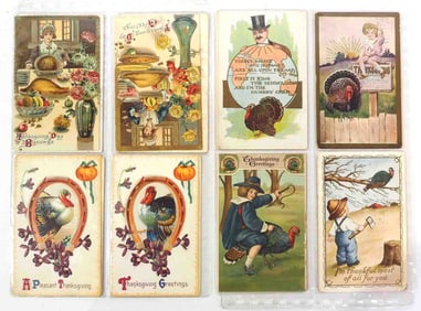 (16) Early Thanksgiving postcards