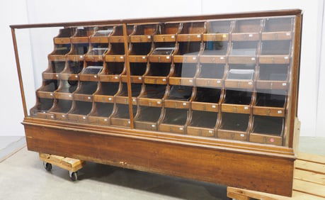 50-drawer floor model country store showcase