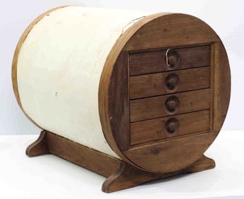 4-drawer wooden spool cabinet
