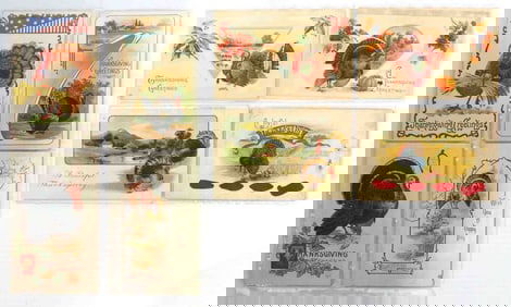 (16) Early Thanksgiving postcards
