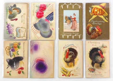 (16) Early Thanksgiving postcards