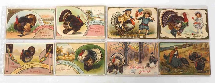 (16) Early Thanksgiving postcards
