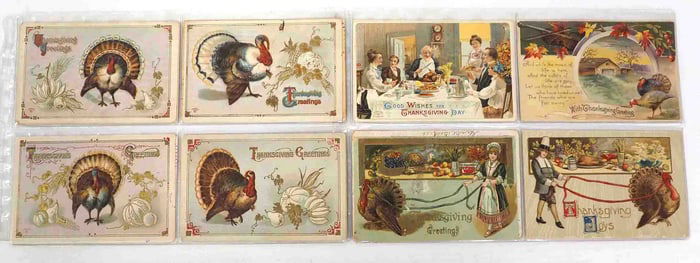 (16) Early Thanksgiving postcards