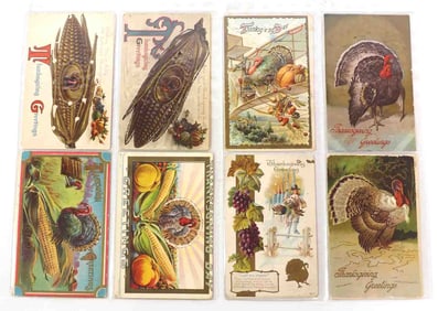 (16) Early Thanksgiving postcards