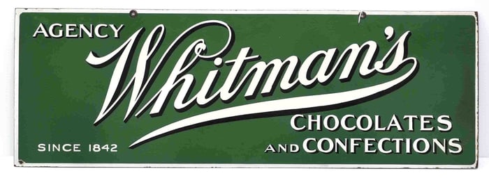Whitman's Chocolates & Confections Agency sign