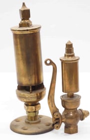 (2) Small brass steam whistles