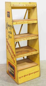 Sunshine Biscuits metal store display shelf