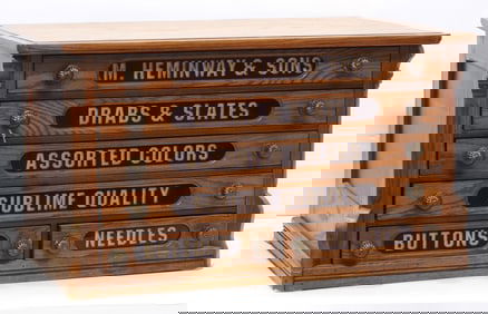 6-drawer spool cabinet for M. Heminway & Sons
