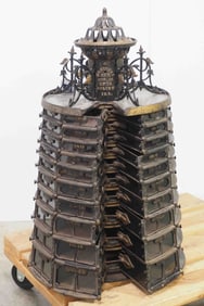 Westphal cast iron & glass bolt bin