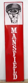 Mansfield Tires self-framed sign