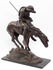 "End of the Trail" bronze statue
