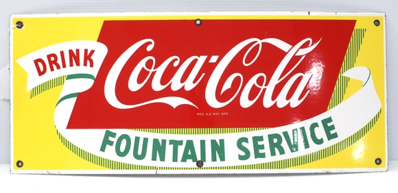Coca Cola Fountain Service sign