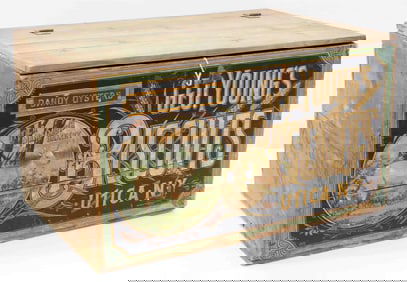 Geo. Young's Biscuits wooden shipping crate