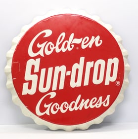 Sun-Drop bottle cap sign