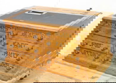 Oak 8-drawer Clarks spool cabinet/cash register