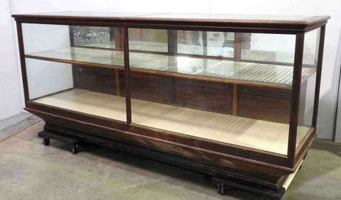 Wood & glass floor model showcase