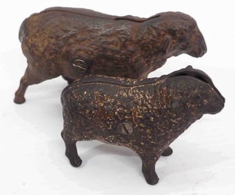 (2) Cast iron sheep banks