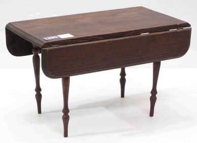 Salesman sample wooden drop leaf table