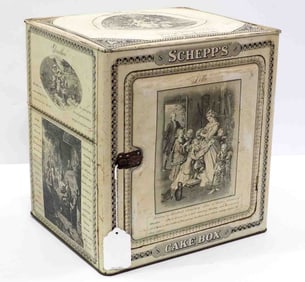 Schepps tin cake box