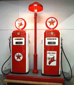 Texaco gas station island