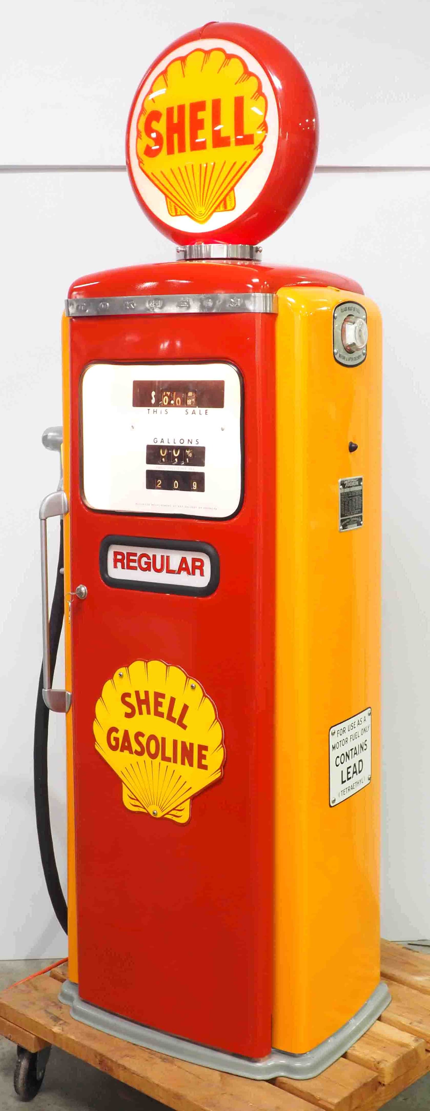 Tokheim 300P gas pump restored to Shell (1 of 7)