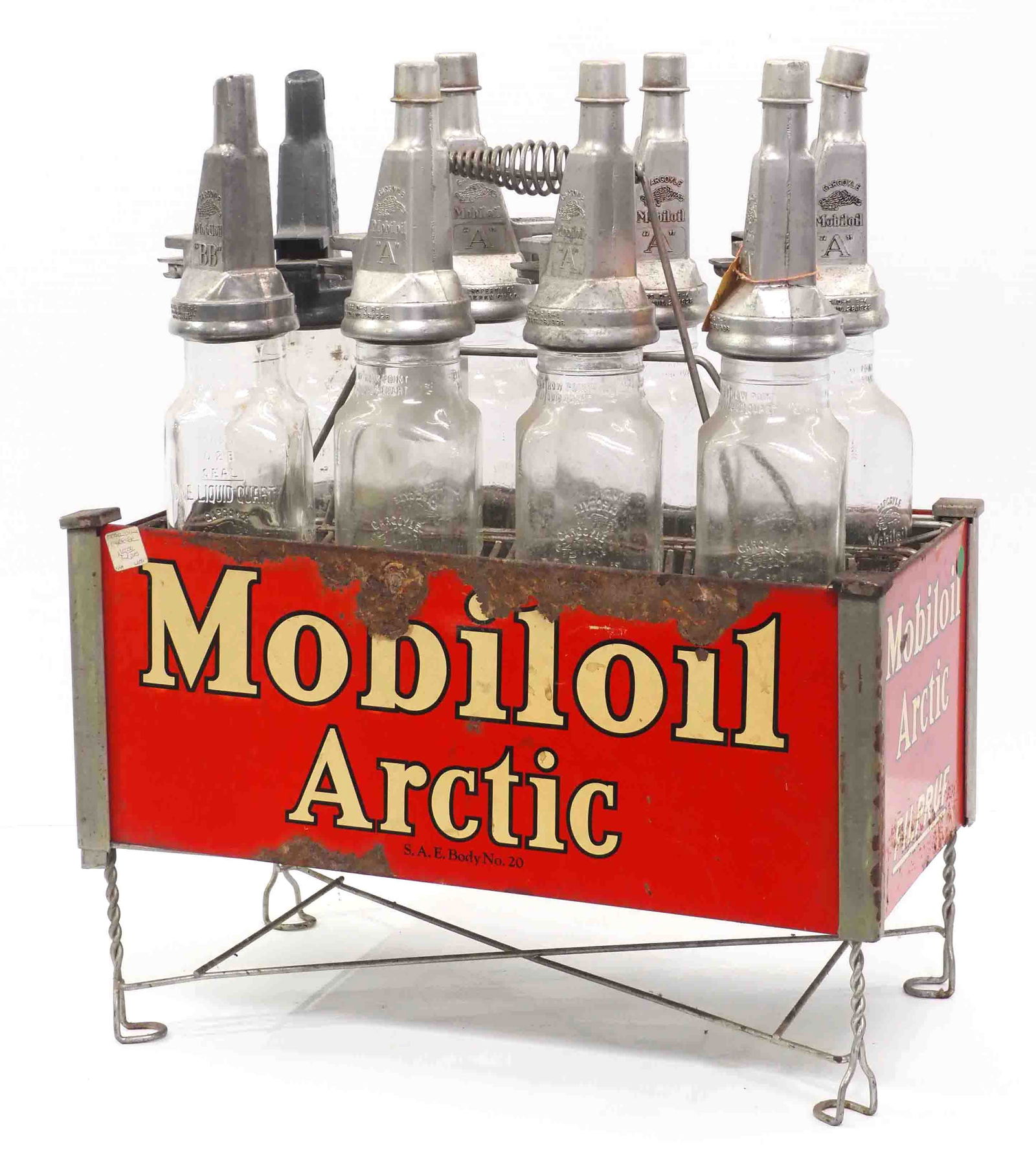 Mobiloil Af Oil Bottles & Mobil Carrier Filpruf