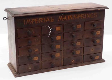 Imperial Mainsprings watchmaker's cabinet