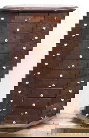 96-drawer rotating, wooden octagon bolt bin