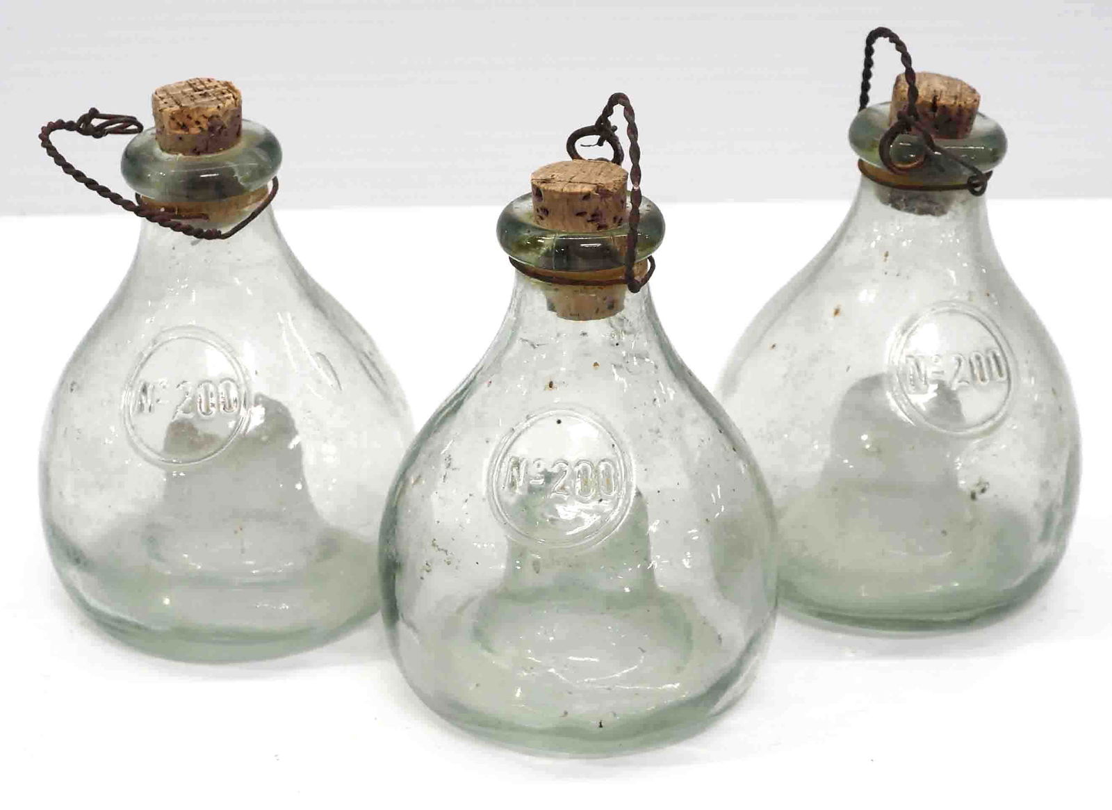 (3) Small glass fly traps (1 of 2)