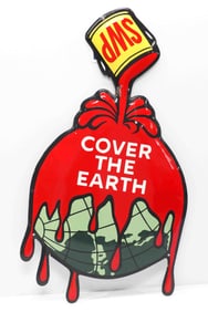 SWP Cover the Earth paint die-cut sign