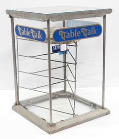 Table Talk metal & glass pie display case