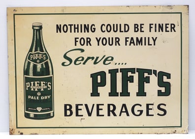 Piffs Pale Dry Ginger Ale sign