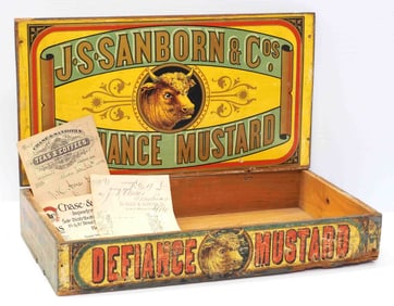 J.S. Sanborn & Co. Mustard shipping/display box