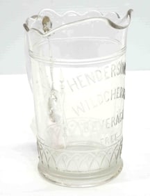 Henderson's Wild Cherry Beverage glass pitcher