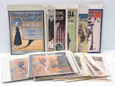 Assorted musical advertising posters